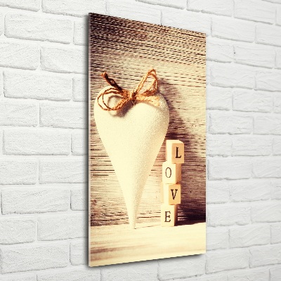 Fotocuadro de cristal elegante para hogar vertical Amar