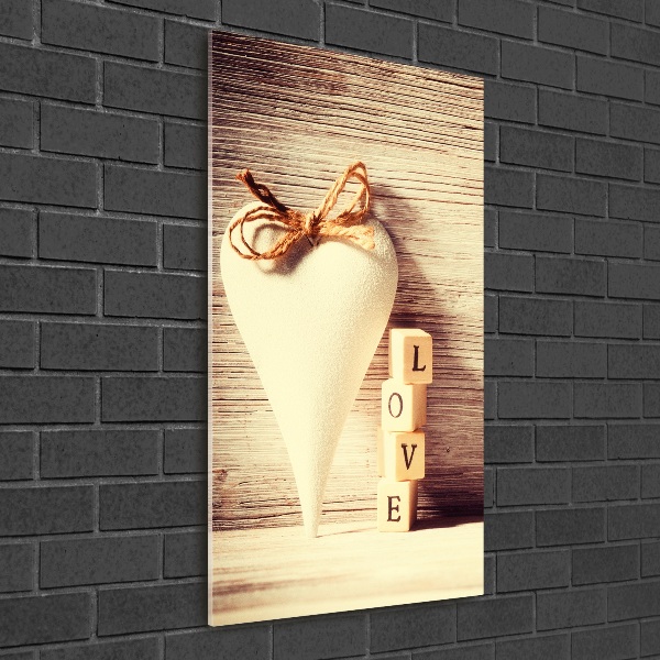 Fotocuadro de cristal elegante para hogar vertical Amar