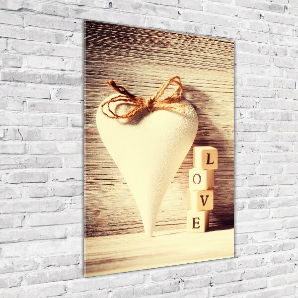 Fotocuadro de cristal elegante para hogar vertical Amar