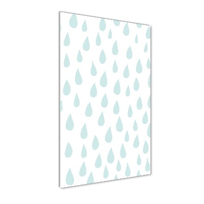 Cuadro de cristal moderno efecto brillo vertical Gotas
