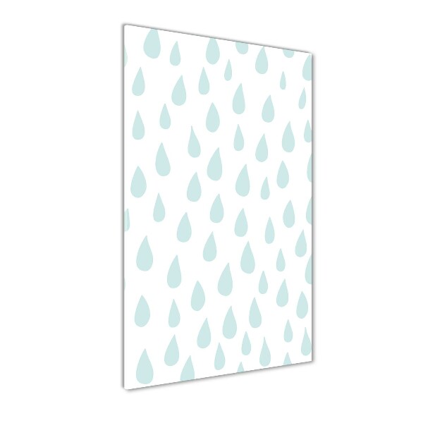 Cuadro de cristal moderno efecto brillo vertical Gotas