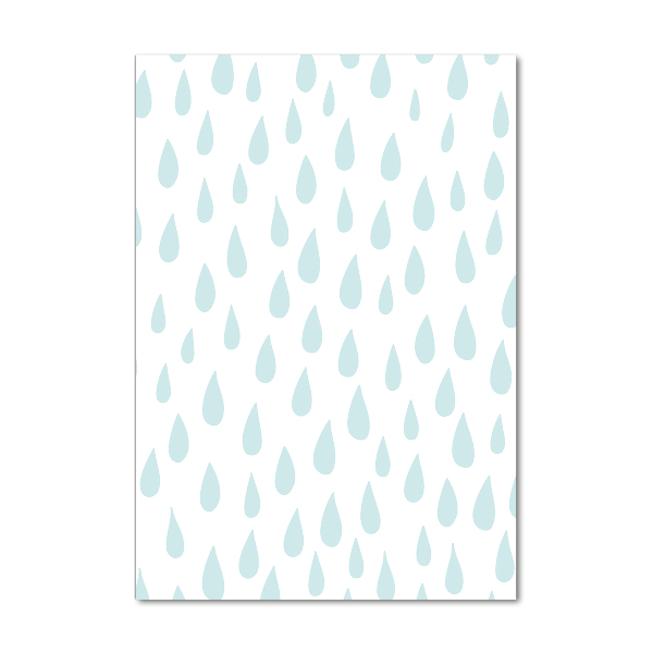 Cuadro de cristal moderno efecto brillo vertical Gotas