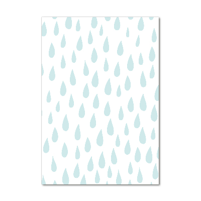 Cuadro de cristal moderno efecto brillo vertical Gotas