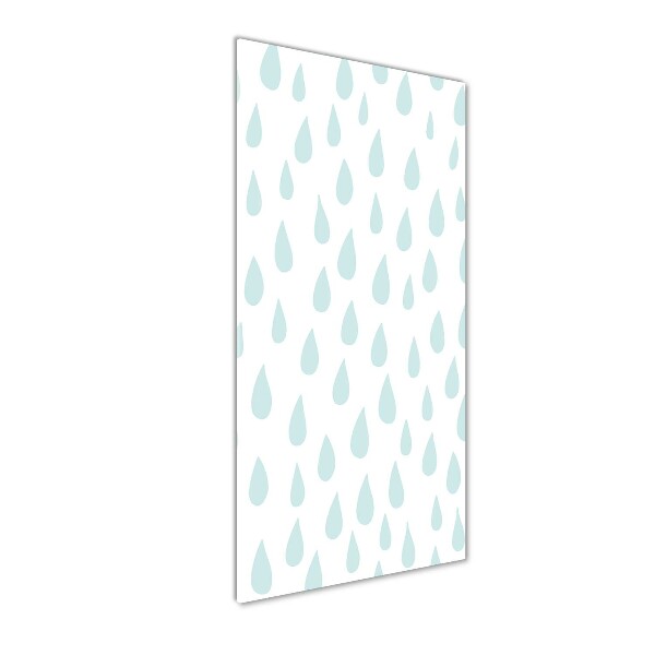 Cuadro de cristal moderno efecto brillo vertical Gotas