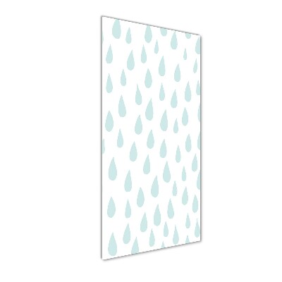 Cuadro de cristal moderno efecto brillo vertical Gotas
