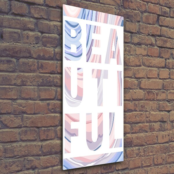 Cuadro decorativo en cristal con canto pulido vertical Hermoso