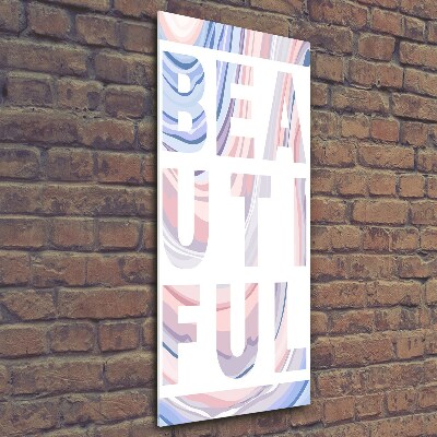 Nowoczesny szklany obraz ze zdjęcia pionowy Piękny