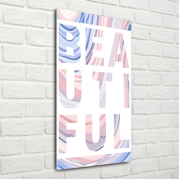 Cuadro decorativo en cristal con canto pulido vertical Hermoso