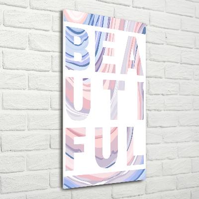 Cuadro decorativo en cristal con canto pulido vertical Hermoso