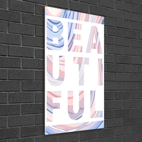 Cuadro decorativo en cristal con canto pulido vertical Hermoso