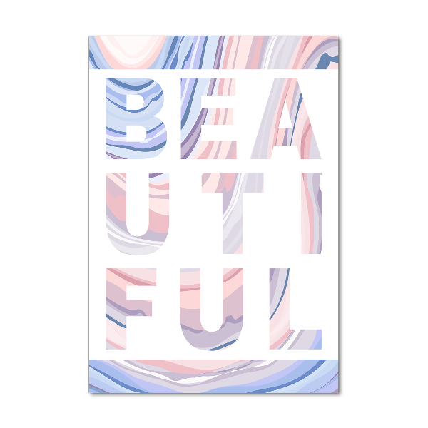 Cuadro decorativo en cristal con canto pulido vertical Hermoso