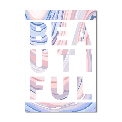 Cuadro decorativo en cristal con canto pulido vertical Hermoso