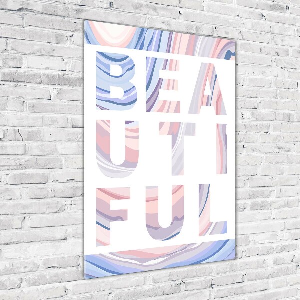 Cuadro decorativo en cristal con canto pulido vertical Hermoso