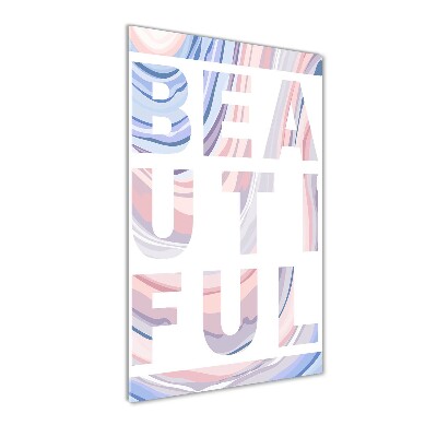 Cuadro decorativo en cristal con canto pulido vertical Hermoso