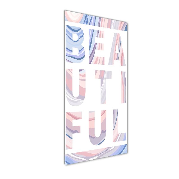 Cuadro decorativo en cristal con canto pulido vertical Hermoso