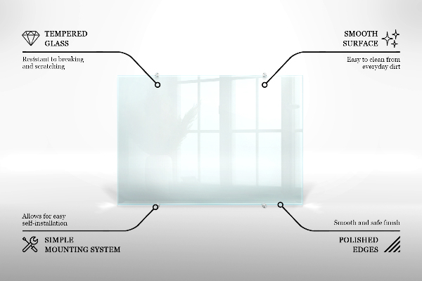 Salpicadero de cocina transparente 