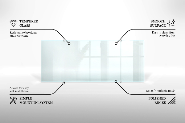 Salpicadero de cocina transparente 