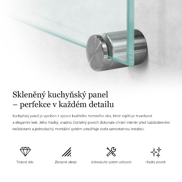 Salpicadero de cocina transparente 