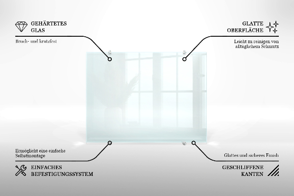 Salpicadero de cocina transparente 