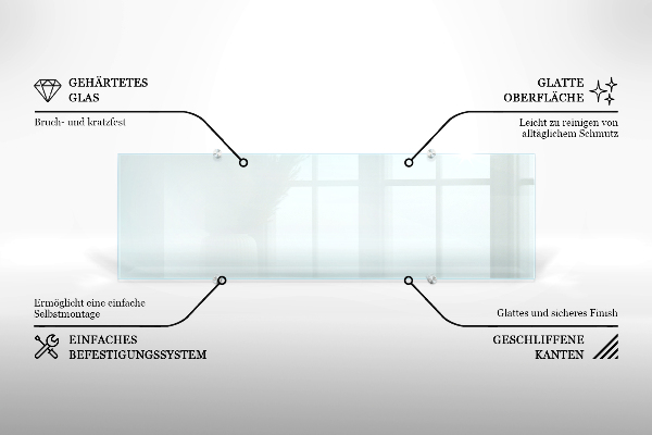 Salpicadero de cocina transparente 
