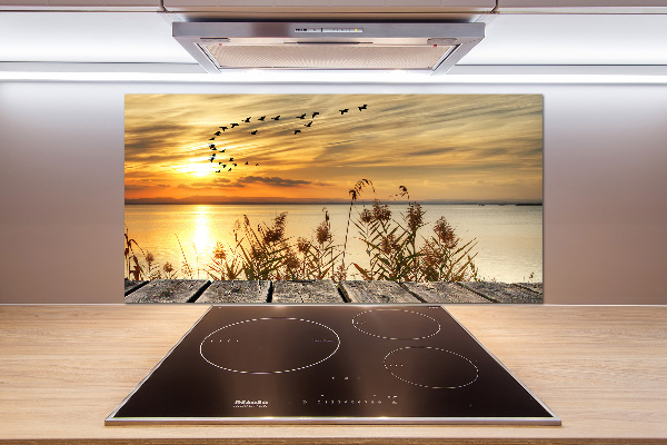 Panel para cocina Muelle en el lago