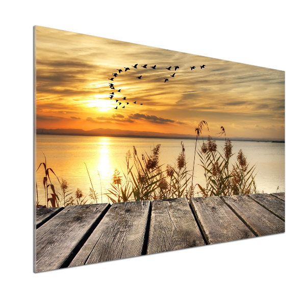 Panel para cocina Muelle en el lago