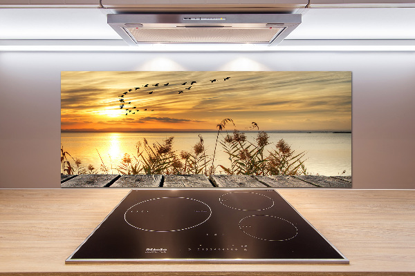 Panel para cocina Muelle en el lago