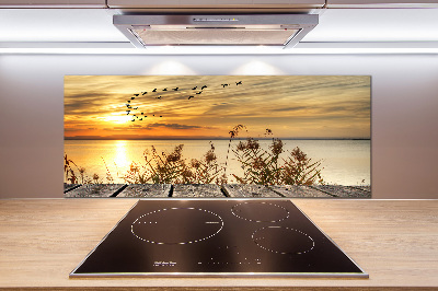 Panel para cocina Muelle en el lago