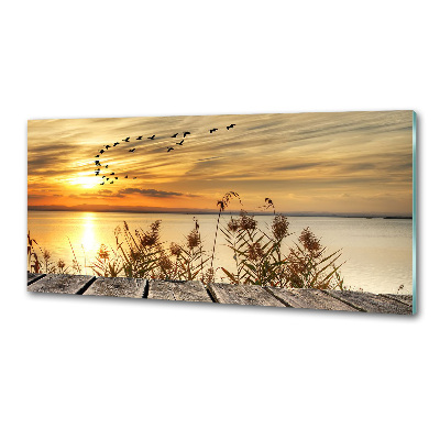 Panel para cocina Muelle en el lago