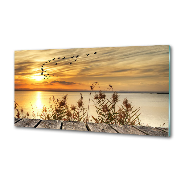 Panel para cocina Muelle en el lago