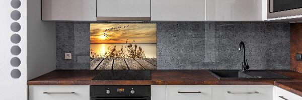 Panel para cocina Muelle en el lago