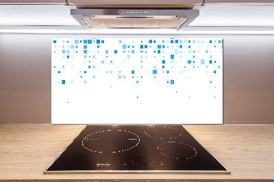 Panel para cocina Cuadrados azules
