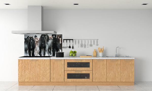 Salpicadero para cocina Caballos al galope