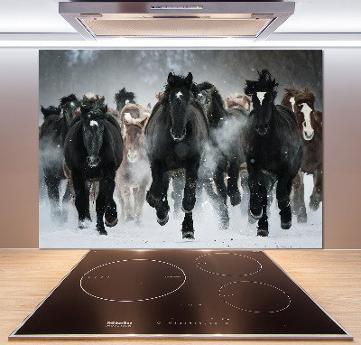 Salpicadero para cocina Caballos al galope