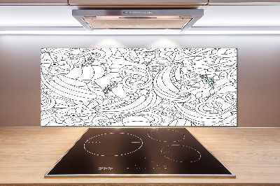 Panel między meble w kuchni Ornamenty