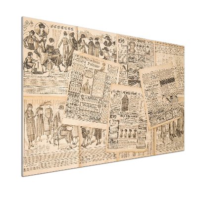 Panel para cocina Un periódico viejo