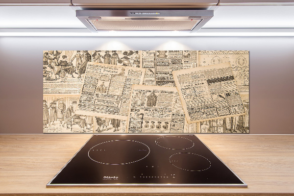 Panel para cocina Un periódico viejo