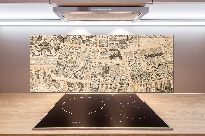 Panel para cocina Un periódico viejo