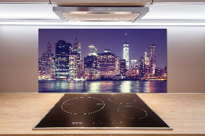 Panel para cocina Nueva York de noche