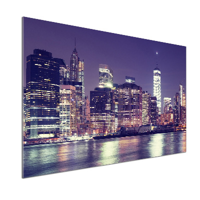 Panel para cocina Nueva York de noche