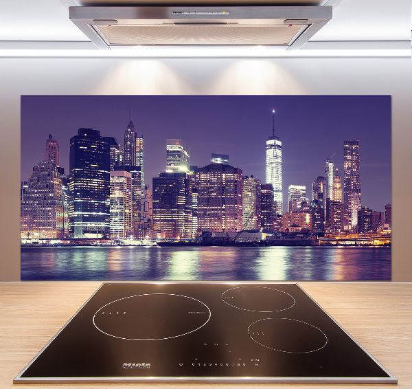 Panel para cocina Nueva York de noche
