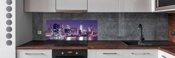 Panel para cocina Nueva York de noche