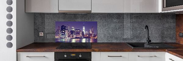 Panel para cocina Nueva York de noche