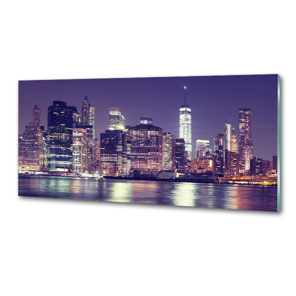 Panel para cocina Nueva York de noche