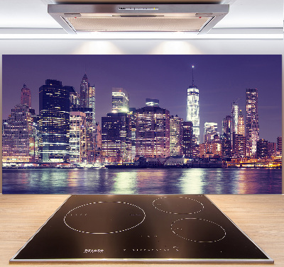Panel para cocina Nueva York de noche