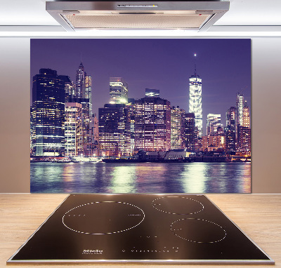 Panel para cocina Nueva York de noche