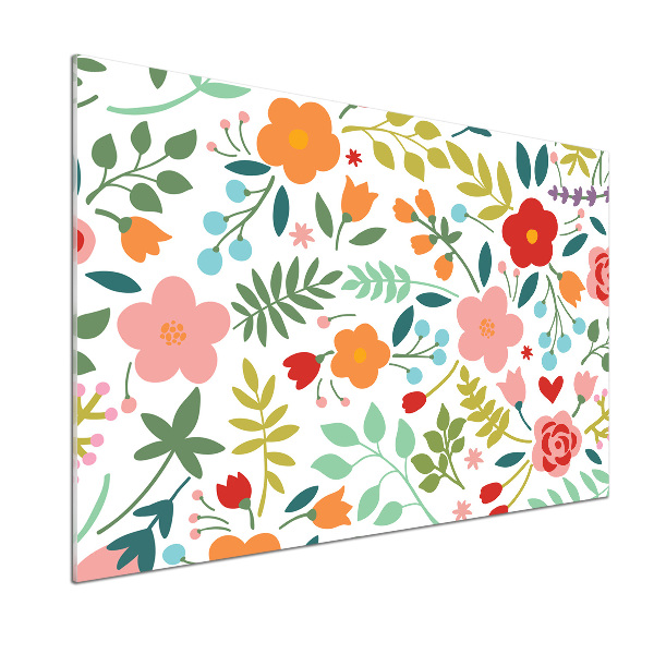 Salpicadero para cocina Ilustración de flores