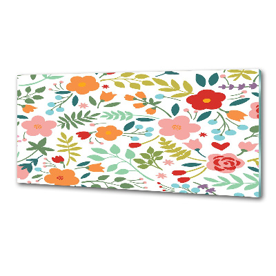 Salpicadero para cocina Ilustración de flores