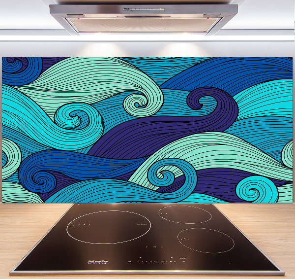 Panel antisalpicaduras Ondas abstractas