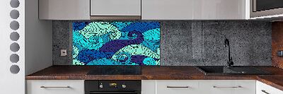 Panel antisalpicaduras Ondas abstractas